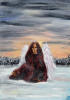 "Angel on snow", january, 2005, gouache